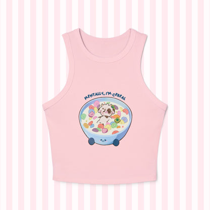 "Mentally, I'm Cereal" Mo Pyjamas Tank Top