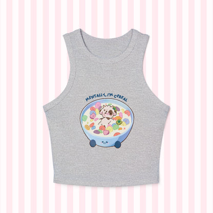 "Mentally, I'm Cereal" Mo Pyjamas Tank Top